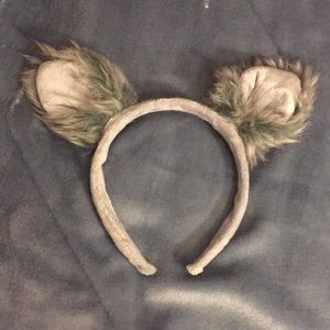 Gray Wolf Ear Headband